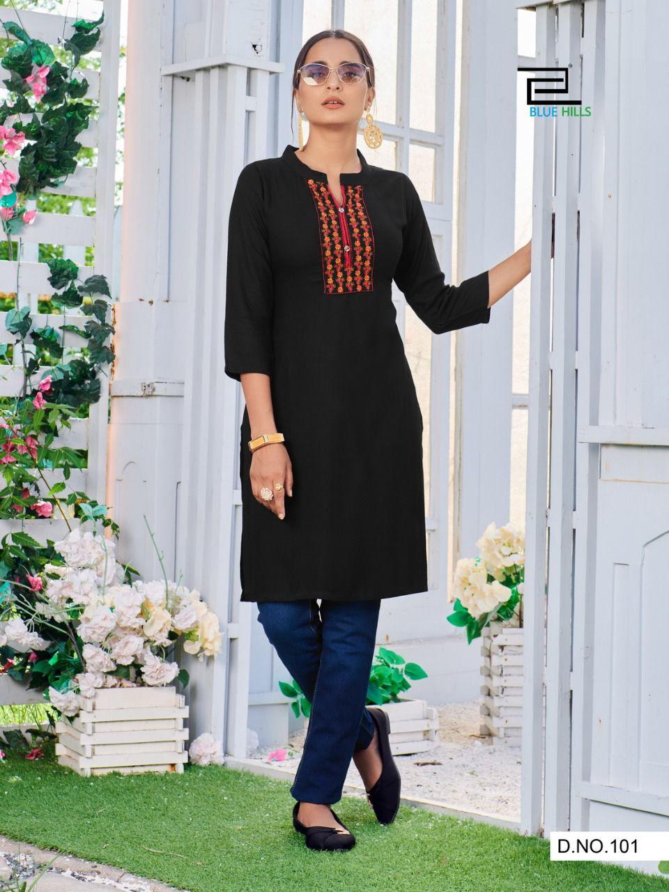 Blue Hills City Light 1 Latest Designer Short Top Collection